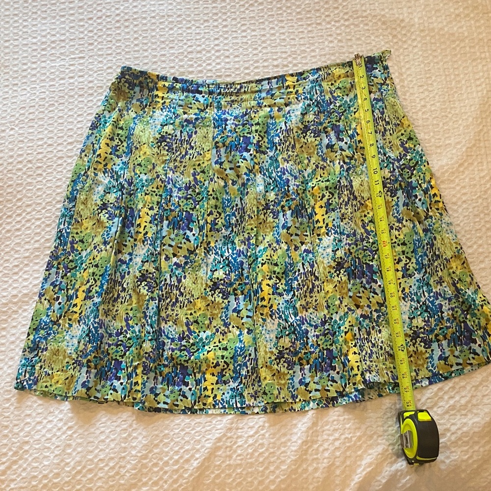 Talbots Multicolor Floral A-Line Skirt